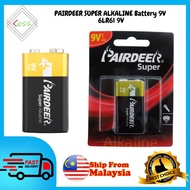 LESS - PAIRDEER SUPER ALKALINE Battery 9V 6LR61 9V[ready stock in Malaysia]Buy One  Free one