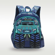children's school bag boys backpack Deep Blue cross country car 4-7 years old 14 inch kids bags
