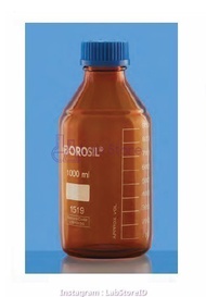 Laboratory Bottle NN 3000 ml Amber Botol Lab Botol Sampel Kaca Borosil