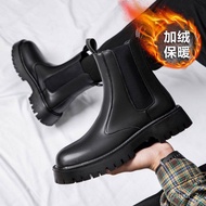 KY-16 Men's Boots Winter High-Top Cotton Shoes Fleece-lined Thickened British Style Smoke Pipe Dr. Martens Boots Men's T