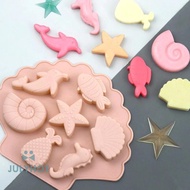 COOL Sea Creatures Silicone Molder Fondant Baking Cake Chocolate Resin DIY Fish Mould Decoration Too
