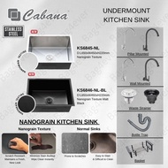 CABANA Undermount Single Bowl 650x450 Stainless Steel 304 Nano Mini HoneyComb Kitchen Sink Nanograin