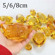 Yellow Crystal Yuan Bao Feng Shui Yuan Bao Decoration Yuan Bao Ornament Feng Shui Yellow Crystal Wit