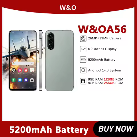 UNIWA W&O A56 8GB+256GB 4G Smartphone Android 14 6.7 inch HD+ Display 26MP+13MP Camera 5200mAh Cell 