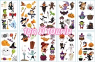 แทททู สติ๊กเกอร์ ลายแมงมุม ฮาโลวีน TATTOO STICKERS SPIDER HALLOWEEN 1 ชุด มี 10 แผ่น  สามารถตัดเป็นล