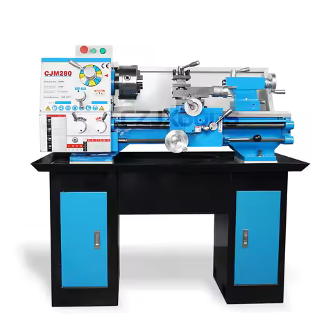 CJM280 Bench Lathe General Car Ordinary Small Lathe Industrial Household Machine Tool