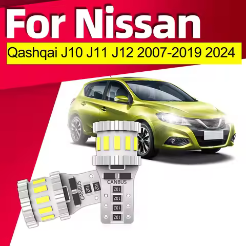 2x T10 Car LED Bulb 6000K Parking Lamp For Nissan Qashqai J10 J11 J12 2007-2016 2017 2018 2019 2024 