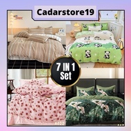 [HOT SELLING]CADAR PREMIUM 5D CORAK 100% Cotton 7 IN 1 1200TC High Quality Fitted Bedsheet With Comf