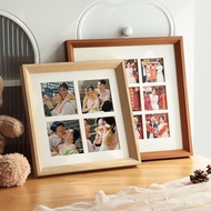 Solid Wood Wall-Mounted Wedding Photo Frame diy Jigsaw Puzzle Photo Washing Gift Set Couple Palace G