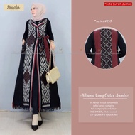 ALBANIA LONG OUTER SUPER JUMBO LD 120cm - CARDIGAN TENUN TROSO MODEL BLAZER MODERN KEKINIAN