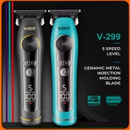 【KL Stock】VGR V-299 5 Speed Level Ceramic Metal Injection Molding Blade Hair Trimmer Mesin Gunting R