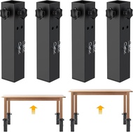 4 Pcs Table Leg Extenders for Folding Tables 2 Levels/Heights Adjustable Folding Table Leg Extension
