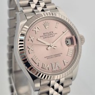 Rolex Datejust 31 White Gold &amp; Steel Fluted Bezel Pink Dial Jubilee Bracelet 278274
