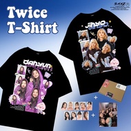 Cotton T-Shirt Round Neck Twice Shirt | Nayeon Tzuyu Yo Dahyun Tudung Bawal Bidang Minina Mina T-Shi
