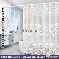 Encora PEVA Waterproof Bathroom Shower Curtain Langsir Bilik Mandi Waterproof Curtain