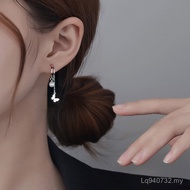 Classy ins Sterling Silver Earrings Difeng Chain Female Su Korea 999 Earrings Butterfly Pearl Earrin