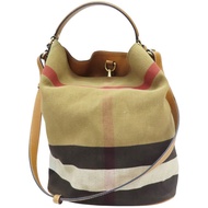 棕色 經典格紋 水桶包 肩背包【BURBERRY 巴寶莉】 3945742