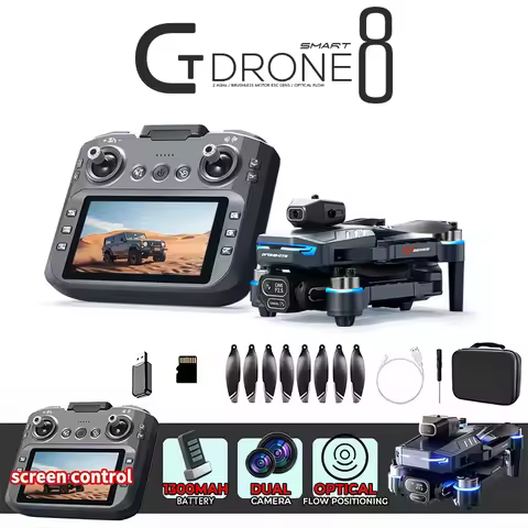 GT8 Drone Professional Dual HD Camera FPV GPS Brushless Motor Optical Flow Position Hovering Folding