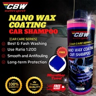 CBW Car Nano Shampoo 500ml Wash & Wax In 1 Step Car Wash Shampoo Wax Sabun Cuci Kereta Polish Wash  