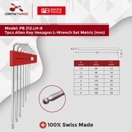 PB SWISS TOOLS 7pcs Allen Key Hexagon L-Wrench Set Metric (mm) PB 212.LH-6
