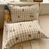 [Ready Stock] Sarung Bantal Cadar Murah 100% Cotton Lembut 40s Twill Cartoon Floral Checkered Patter