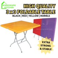 Foldable Plastic Table 3'x3' Hawker Table Mamak Table Plastic Table Dining Table Folding Table Night