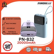 Pineng PN-832PD 20000mAh Power Bank Built-In Cable Powerbank 22.5W Fast Charging