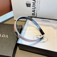 🎁配包裝盒 PRADA 新款潮流髮箍 時尚髮飾 粉色