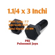 Steel Bolt Nut A325 1.1/4 x 3 Inch - Gang T7 + Nut 2H