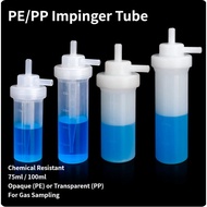 PP PE Impinger Tube 75ml 100ml HJ688-2019 HF Gas Sampling Acid Resistant