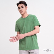 GALLOP : เสื้อยืดคอกลมผ้าชักร่อง (Rib) สีพื้น รุ่น GT9128 สี Grassy green เขียว / ราคาปกติ 890.-