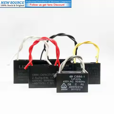 CBB61 Start capacitor 450V 0.8/1/1.5/1.8/2/2.5/3/4/5/6/7/8/10/12/15/18/20UF igmopnrq Fan Ceiling exh