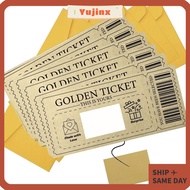 YUJINX Golden Ticket Scratch- Card,  with Envelope Concert Ticket,  Scratch  Ticket Raffle Gift Part