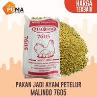 Pakan Komplit Ayam Petelur Layer Malindo 7605 Repack 1Kg