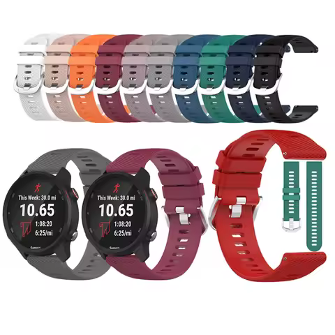 18mm20mm22mm For Garmin venu 2 45mm Vivoactive 3 3s 4 255 255s 245 645 Silicone Watch Strap Sports W