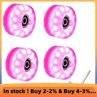 4 Roller Skate Wheels 58mm X 32mm  Quad Roller Roller Skate Wheels with Wrench Outdoor Light Up Whee