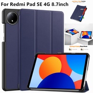 Solid Color Case For Redmi Pad SE 8.7 Case Protective Slim Magnetic Folding Cover Shell Redmi Pad SE