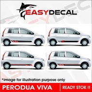 Perodua Viva body sticker  / Racing Stripes / Body lining / Lower Bar Sticker / Lower Bar