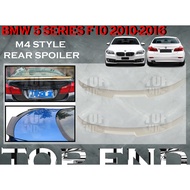 BMW 5 SERIES F10 2010-2016 M4 STYLE CAR SPOILER REAR TRUNK SPOILER LIP ABS SKIRT LIP BODYKIT