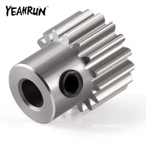 YEAHRUN Stainless Steel 48P 0.5M 3.17mm 16T Pinion Motor Gear for Axial SCX10 1/10 RC Model Car Part