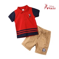 SR4 Baby Polo Boy Short Sleeve Collar Suit with Chino Short Pants Suit 20-202363