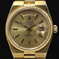 勞力士 19018 牡蠣 Day Date 6507042 QZ 18K/750/145g 金錶盤男士手錶