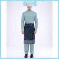 Baju Melayu Avante Nabil Ahmad By Jakel in Metallic Green / Package Sampin &amp; Button