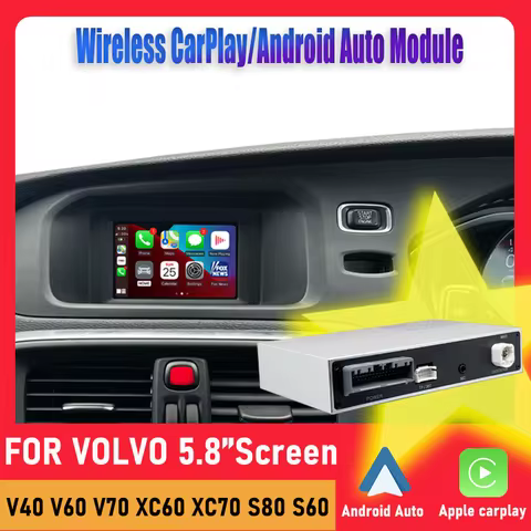 Car Wireless/Wired Apple Carplay Android Auto Module BOX For Volvo V40 V60 V70 S60 S80 XV60 XC70 D2 