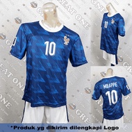 France Home Mbappe Kids Football Jersey Set 2025-2026