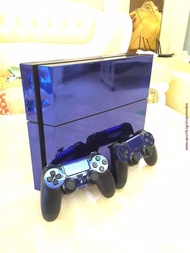 New Blue Glossy Decal Skin Sticker For Playstation 4 Ps4 Console+Controllers