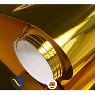 Crome gold skotlet sticker, chrome gold motorbike sticker