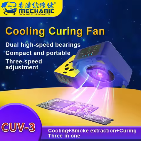 MECHANIC CUV-3 UV Curing Lamp Cooling Fan for Mobile Phone Motherboard Welding Smoke Extraction Gree