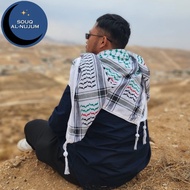 Palestinian Keffiyeh: 53 Inch Square, 100% Polyester Material [ based]