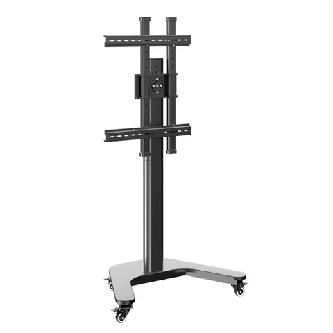 HILLPORT Rolling TV Stand, Mobile TV Cart for 37-80 inch Vertical and Horizontal ±90° Rotation, Heig